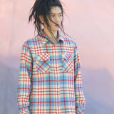 God's True Cashmere Al's Run Tartan Shirt - Vermillion