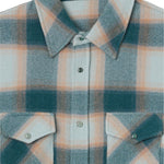 God's True Cashmere Avocado Plaid Cashmere Shirt w/ Emerald - Vermillion