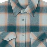 God's True Cashmere Avocado Plaid Cashmere Shirt w/ Emerald - Vermillion