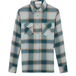 God's True Cashmere Avocado Plaid Cashmere Shirt w/ Emerald - Vermillion
