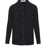 God's True Cashmere Black Cashmere Shirt w/ Black Sunstone - Vermillion