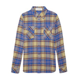 God's True Cashmere Dune Tartan Cashmere Shirt - Vermillion