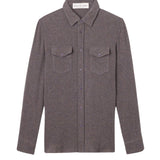 God's True Cashmere Espresso Cashmere shirt w/ Amethyst - Vermillion