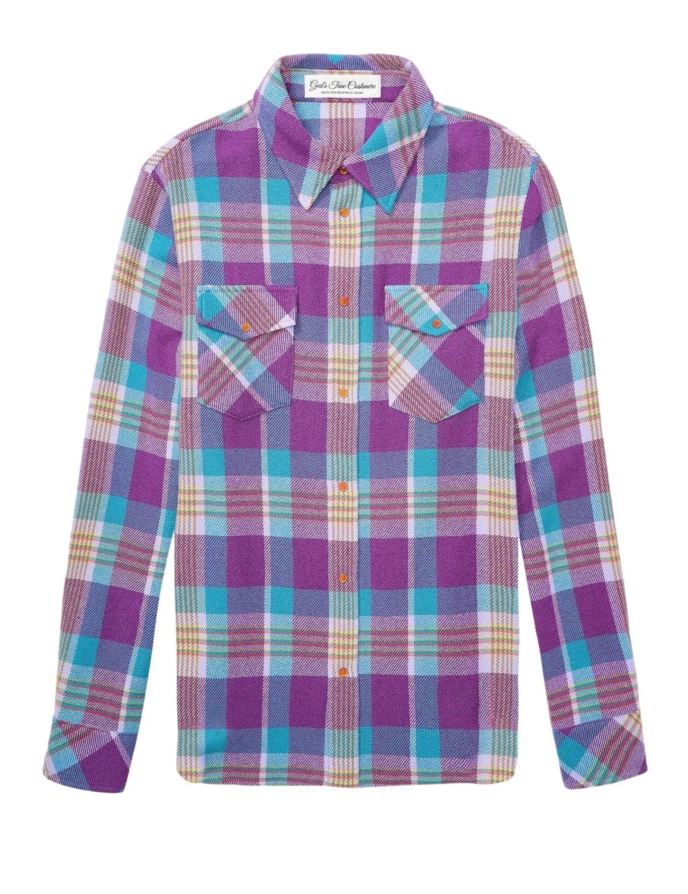 God's True Cashmere Jean's Glade Tartan Shirt - Vermillion