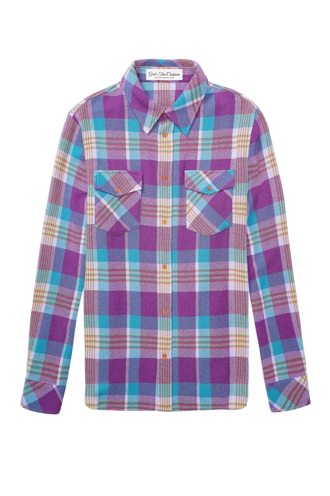 God's True Cashmere Jean's Glade Tartan Shirt - Vermillion