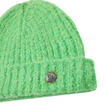 God's True Cashmere Lime Cashmere Boucle Beanie w/ Emerald - Vermillion