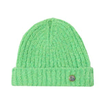 God's True Cashmere Lime Cashmere Boucle Beanie w/ Emerald - Vermillion