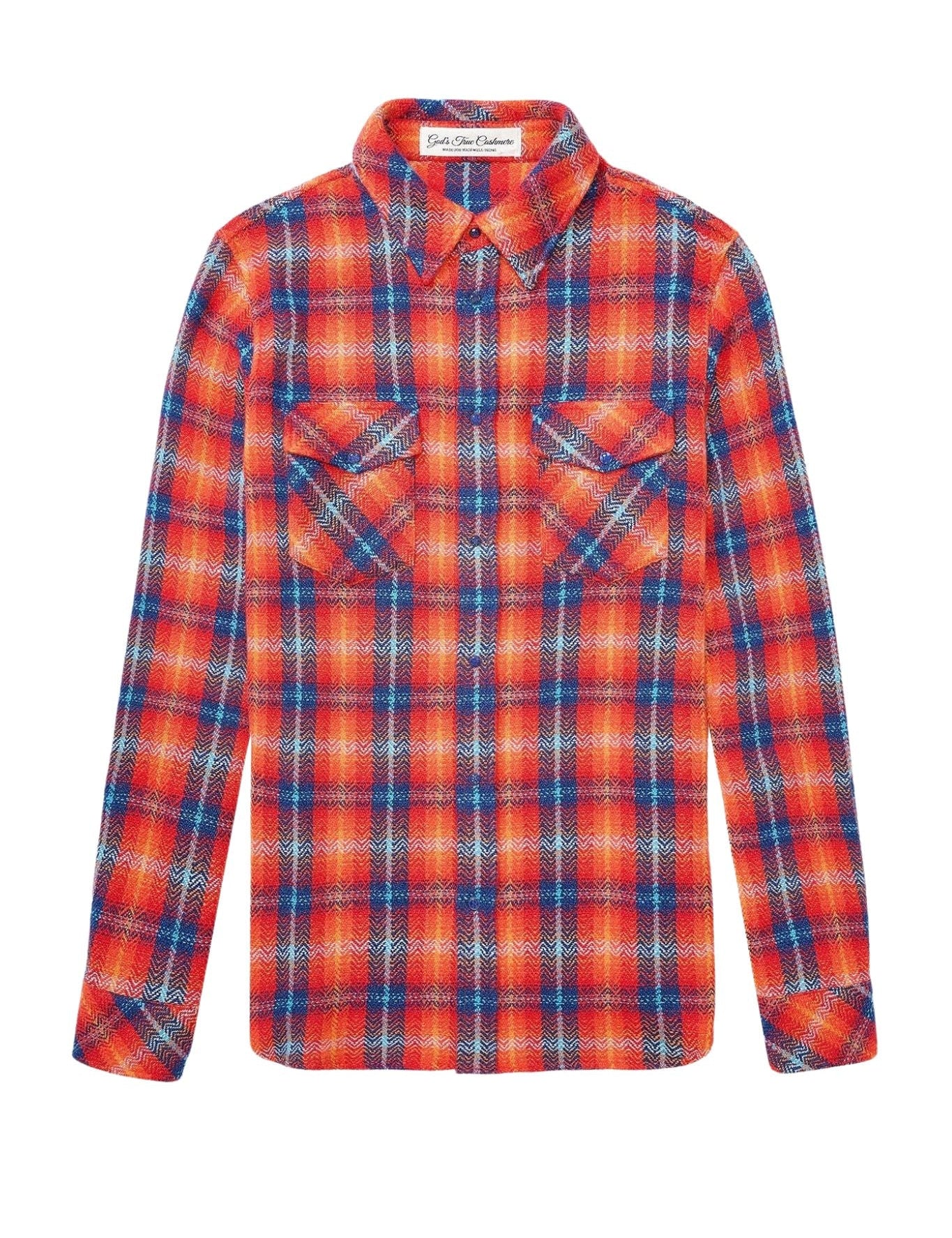 God's True Cashmere Totally Wired Tartan Shirt - Vermillion