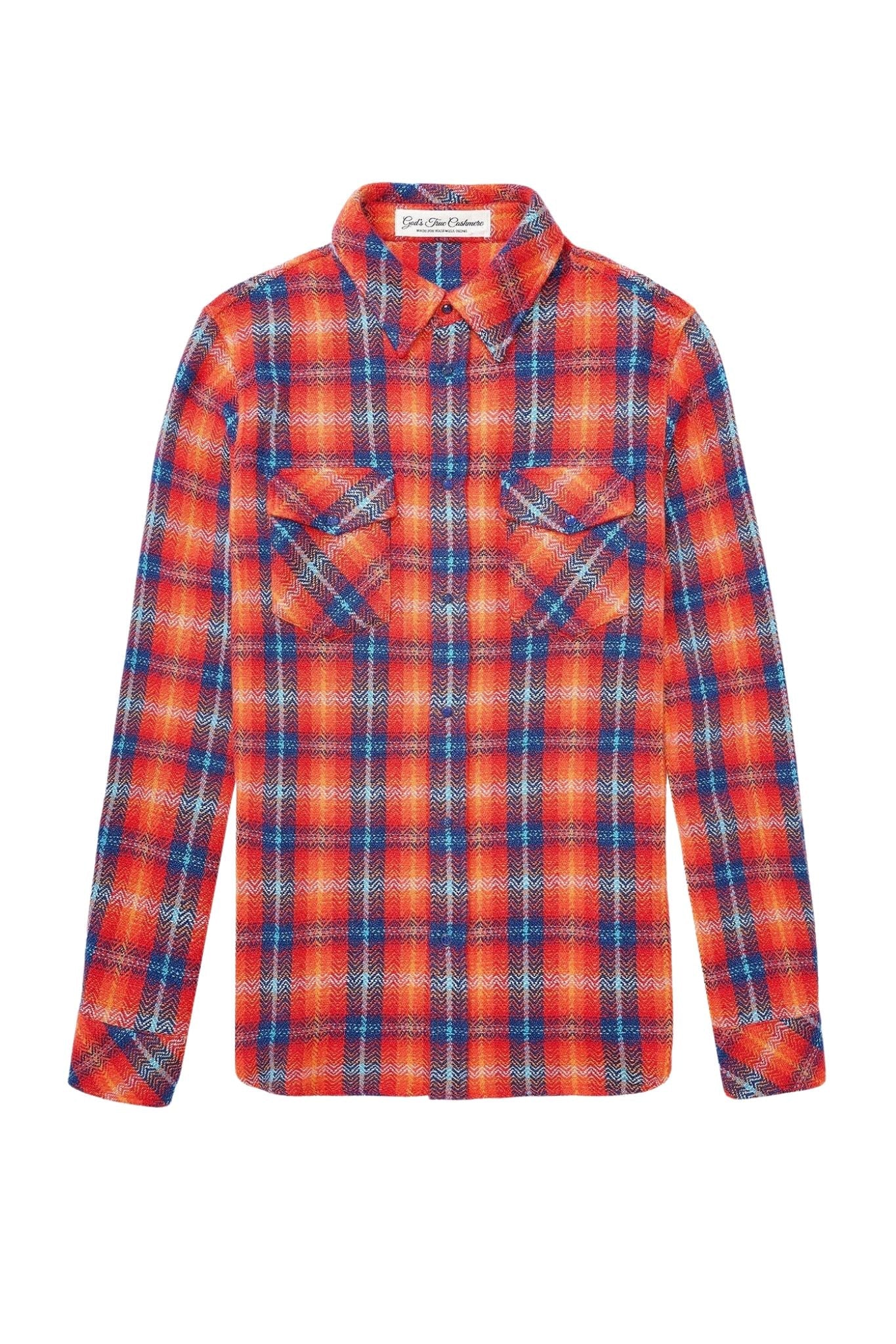 God's True Cashmere Totally Wired Tartan Shirt - Vermillion