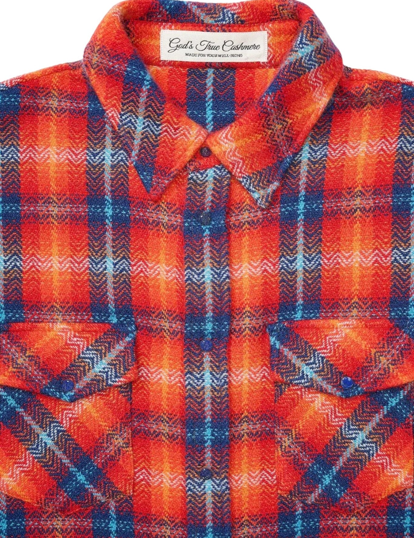 God's True Cashmere Totally Wired Tartan Shirt - Vermillion