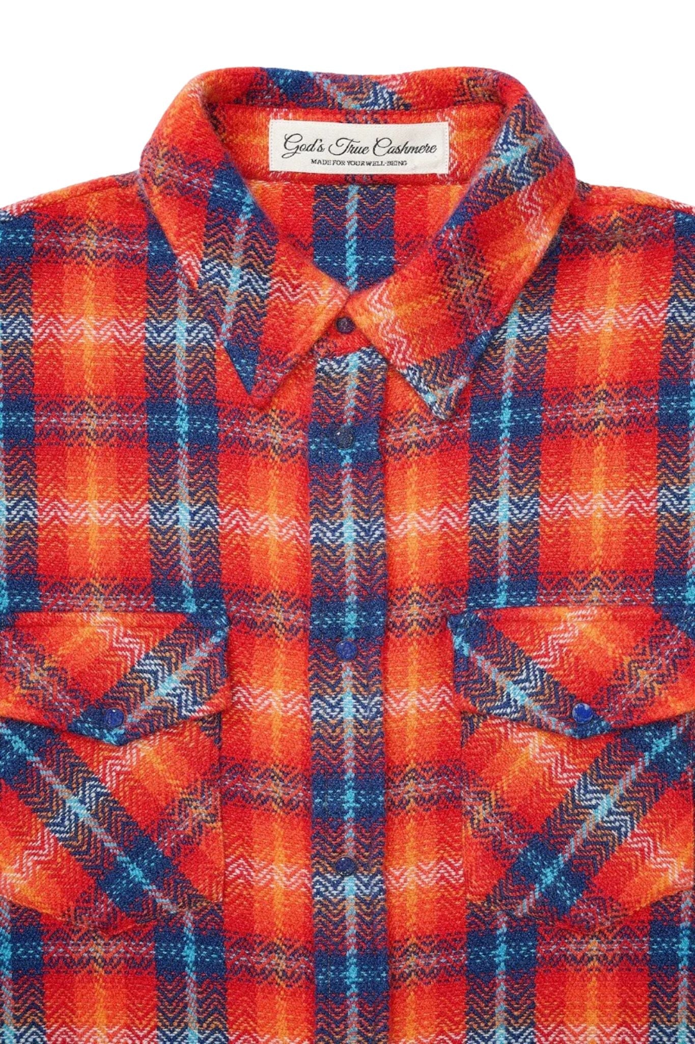 God's True Cashmere Totally Wired Tartan Shirt - Vermillion