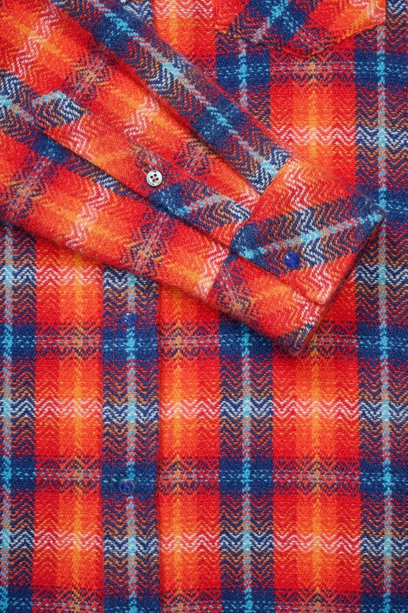 God's True Cashmere Totally Wired Tartan Shirt - Vermillion