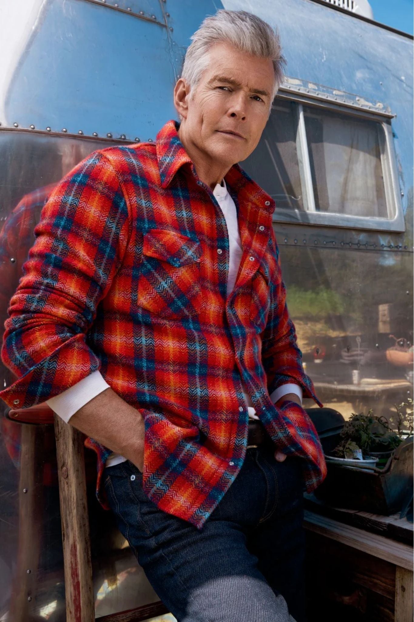 God's True Cashmere Totally Wired Tartan Shirt - Vermillion