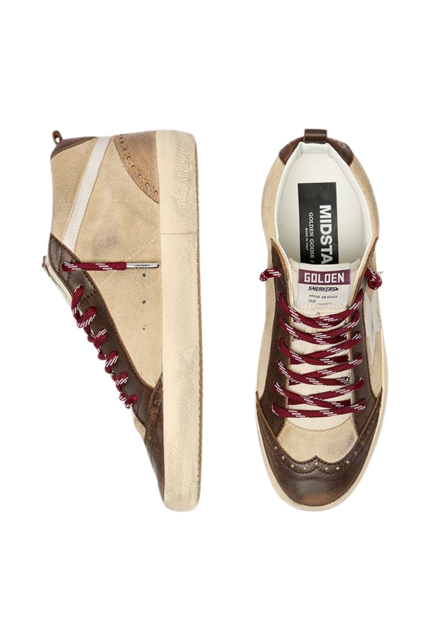 Golden Goose Mid Star - Vermillion