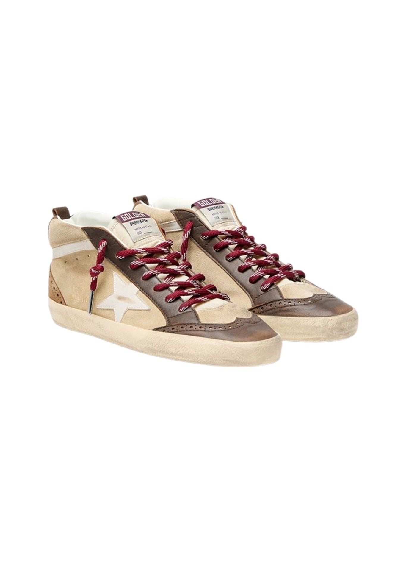 Golden Goose Mid Star - Vermillion