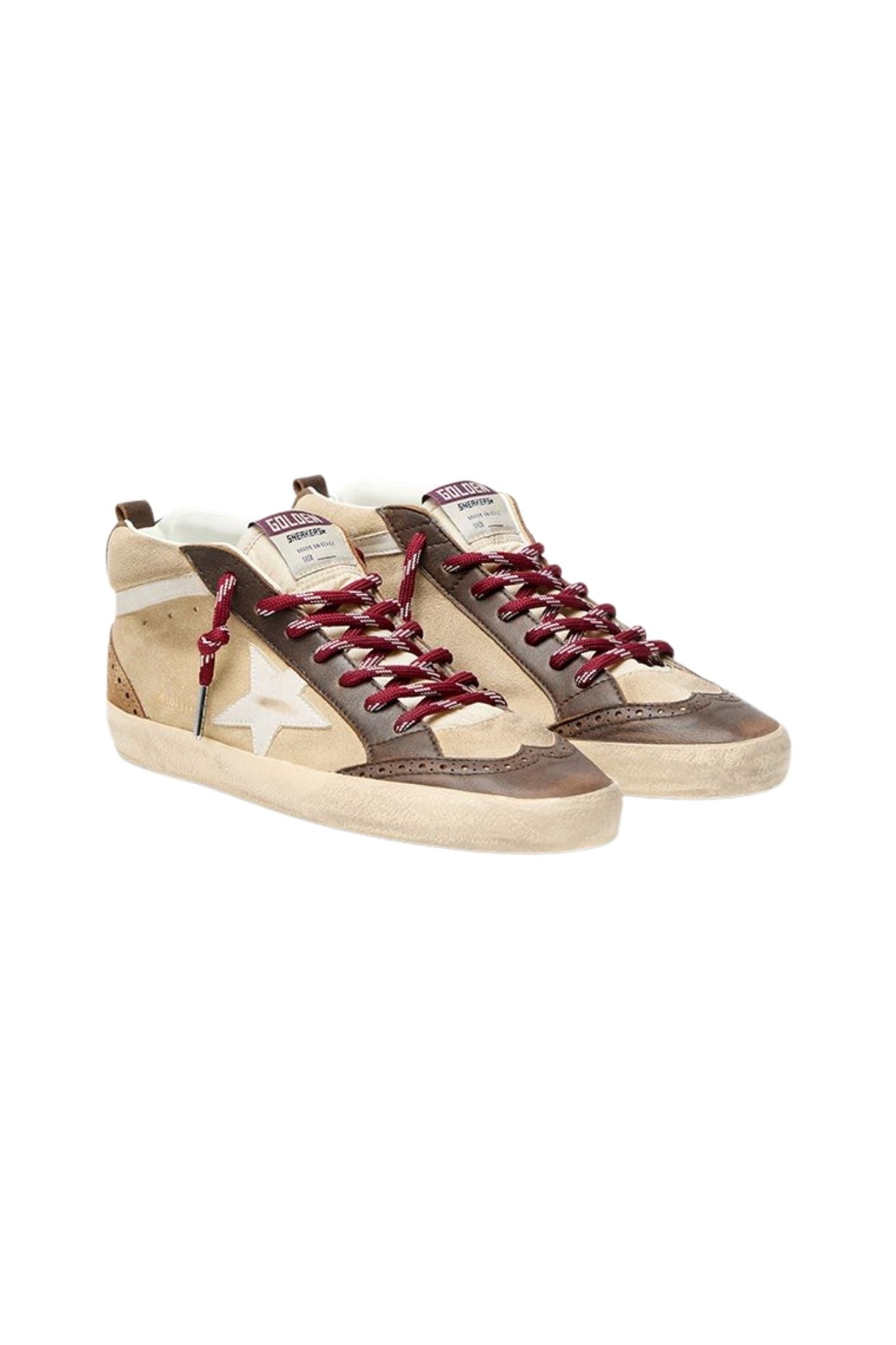Golden Goose Mid Star - Vermillion