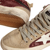 Golden Goose Mid Star Glitter - Vermillion