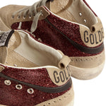 Golden Goose Mid Star Glitter - Vermillion