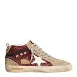 Golden Goose Mid Star Glitter - Vermillion