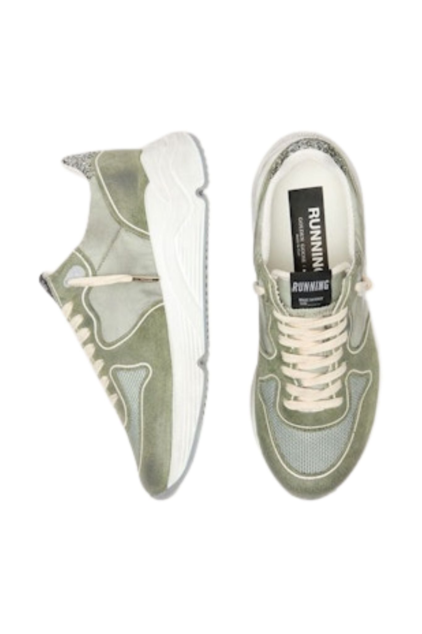 Golden Goose Running And Suede Upper - Vermillion