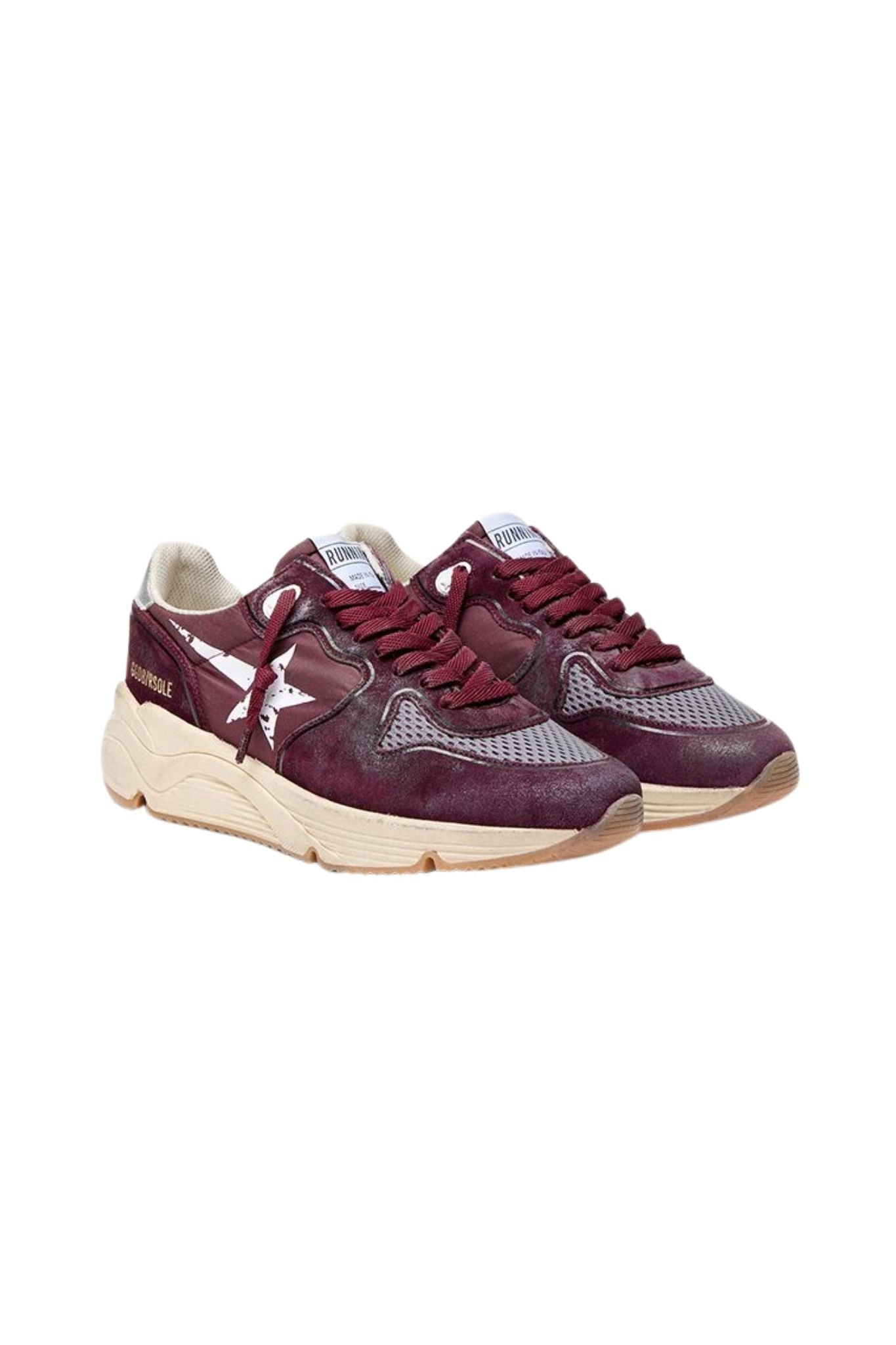 Golden Goose Running Nylon Upper - Vermillion