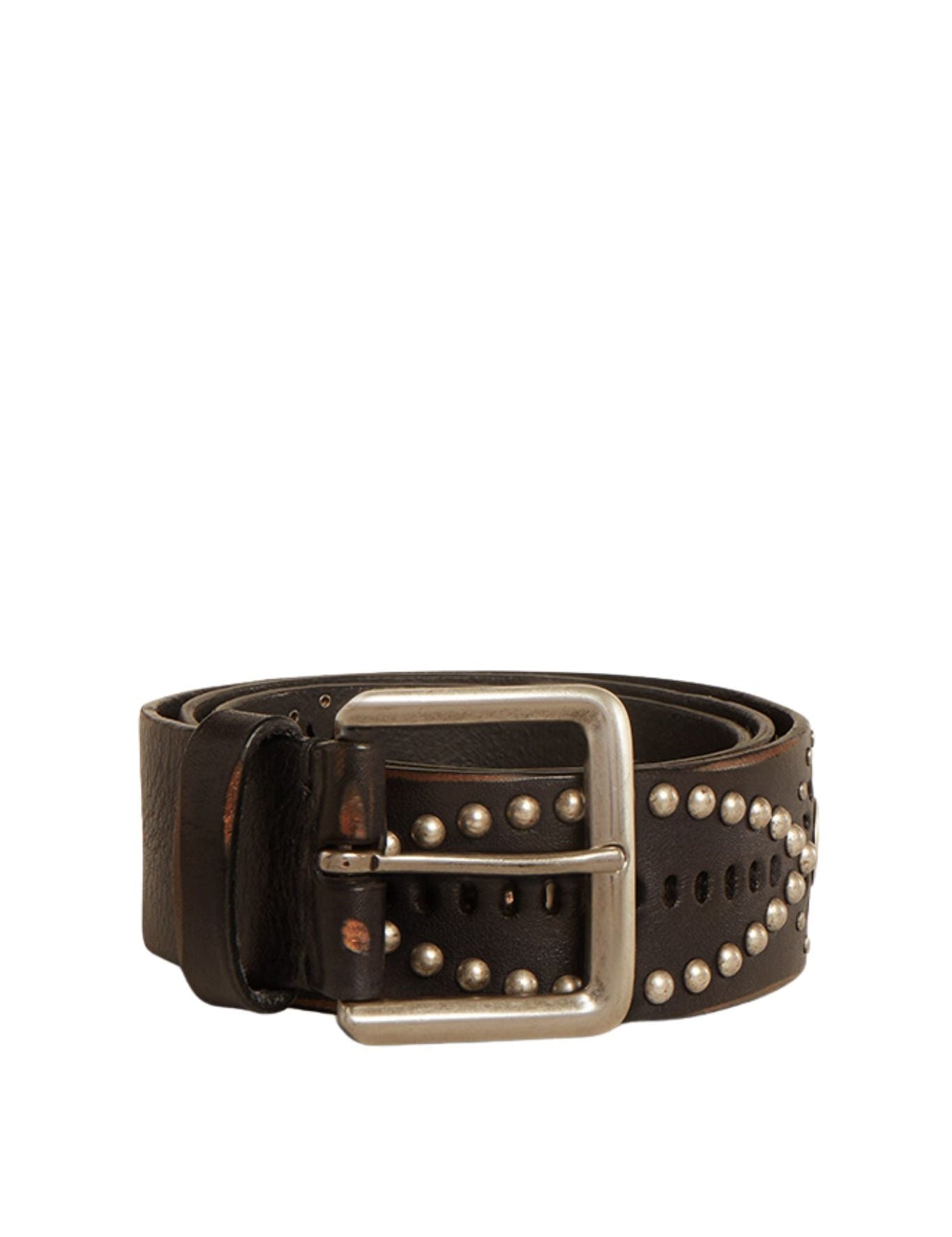 Golden Goose Titan Studded Belt - Vermillion