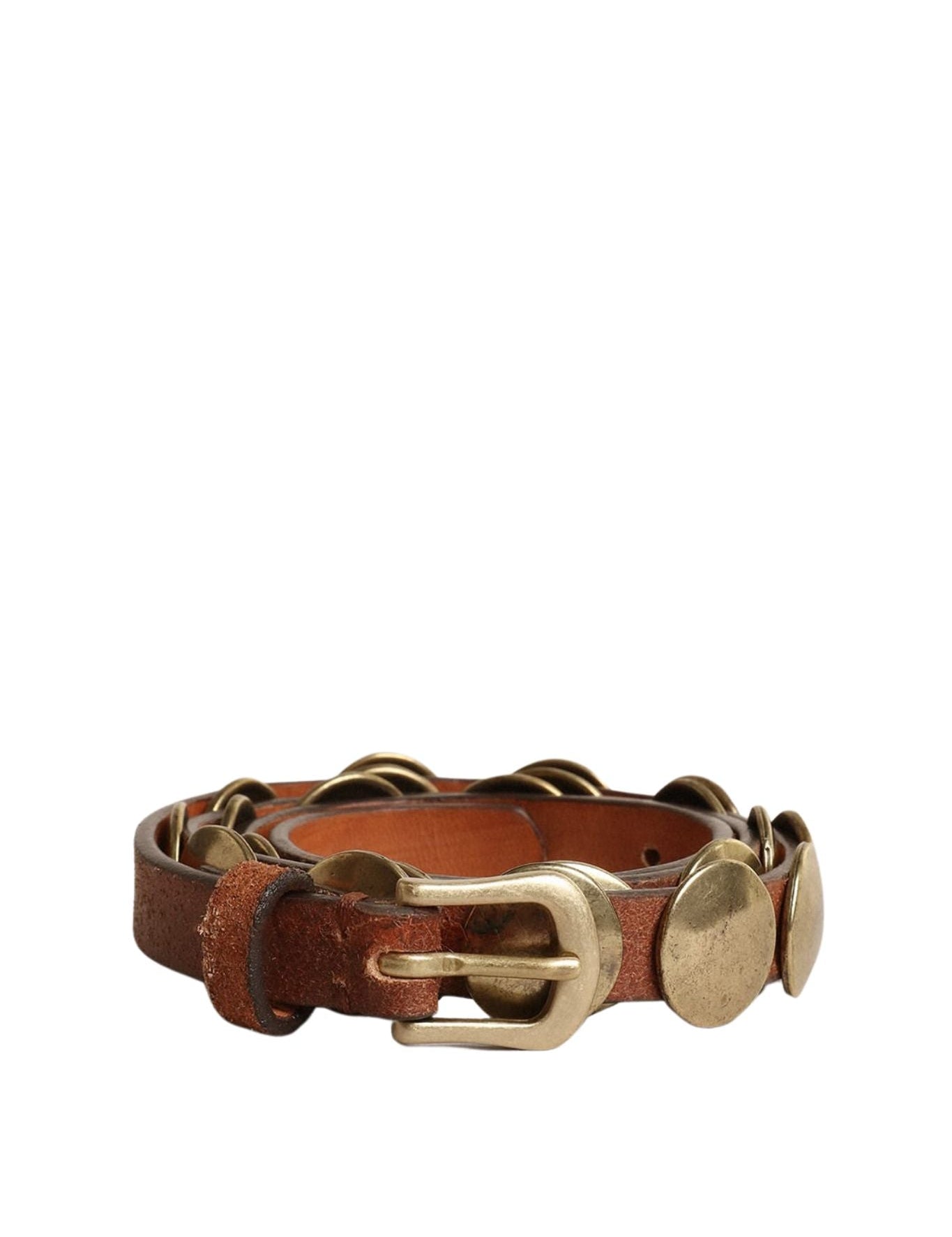 Golden Goose Trinidad Studded Belt - Vermillion