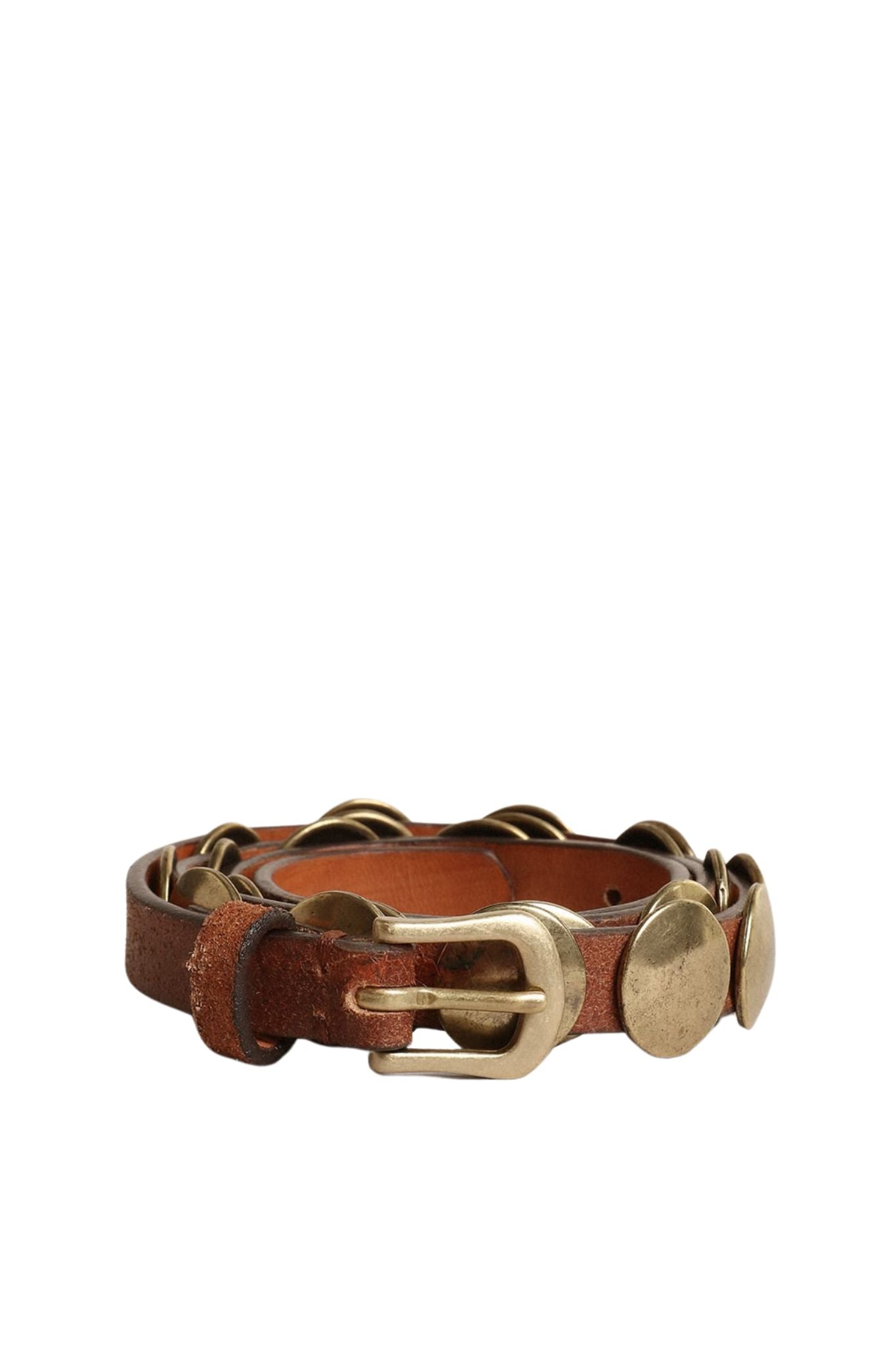 Golden Goose Trinidad Studded Belt - Vermillion