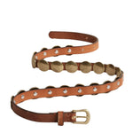 Golden Goose Trinidad Studded Belt - Vermillion