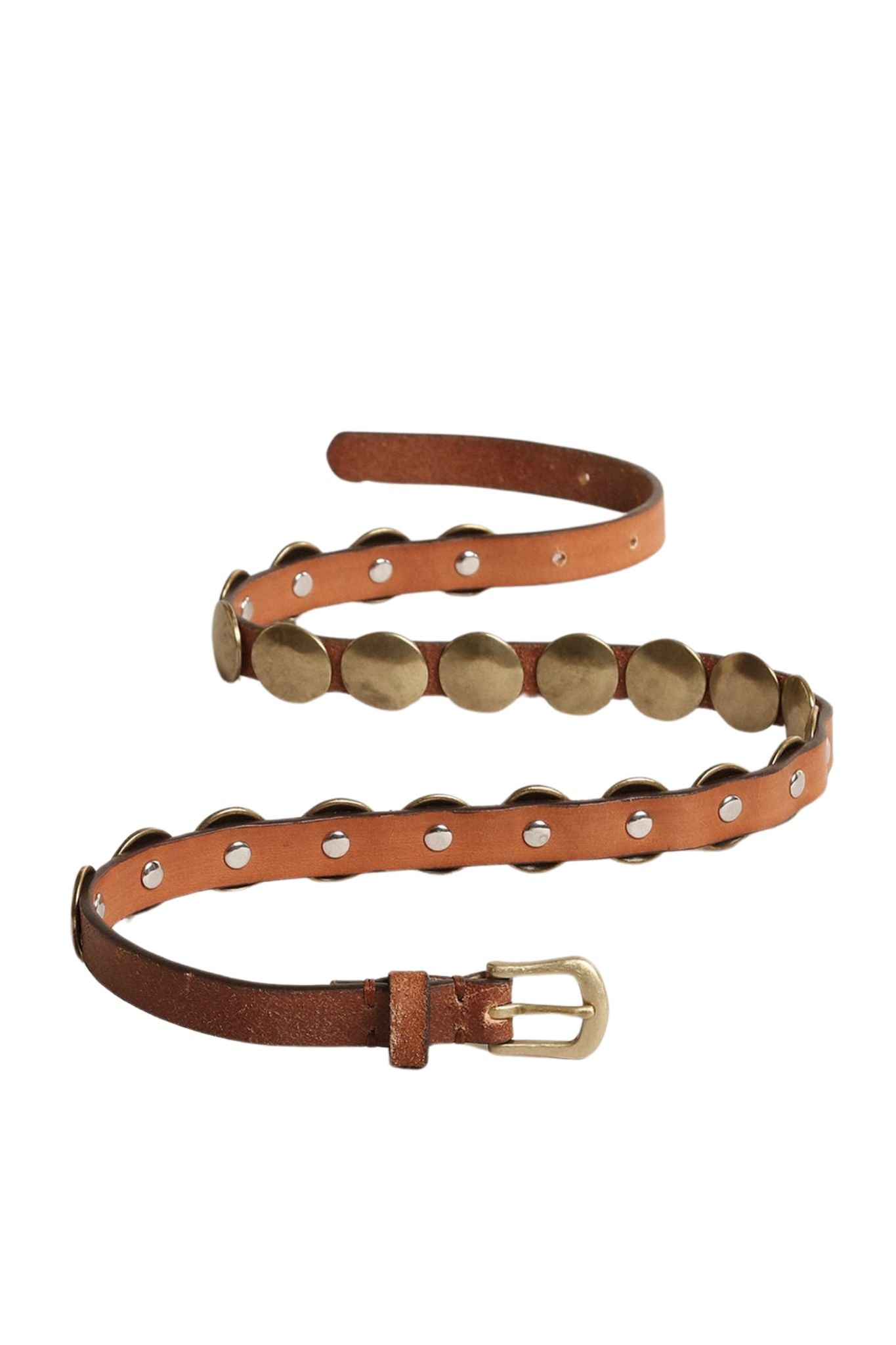 Golden Goose Trinidad Studded Belt - Vermillion