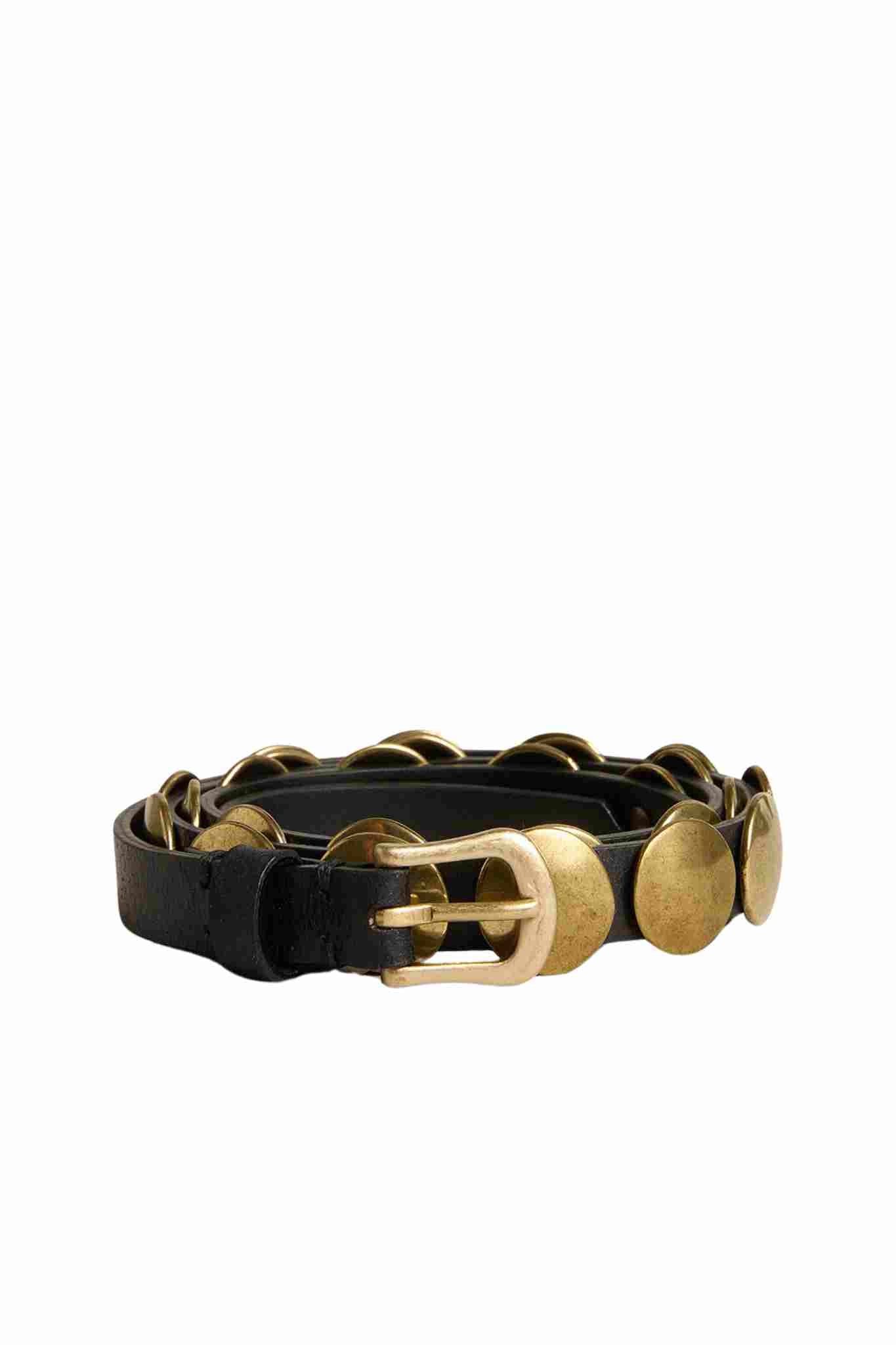 Golden Goose Trinidad Thin Leather Belt - Vermillion