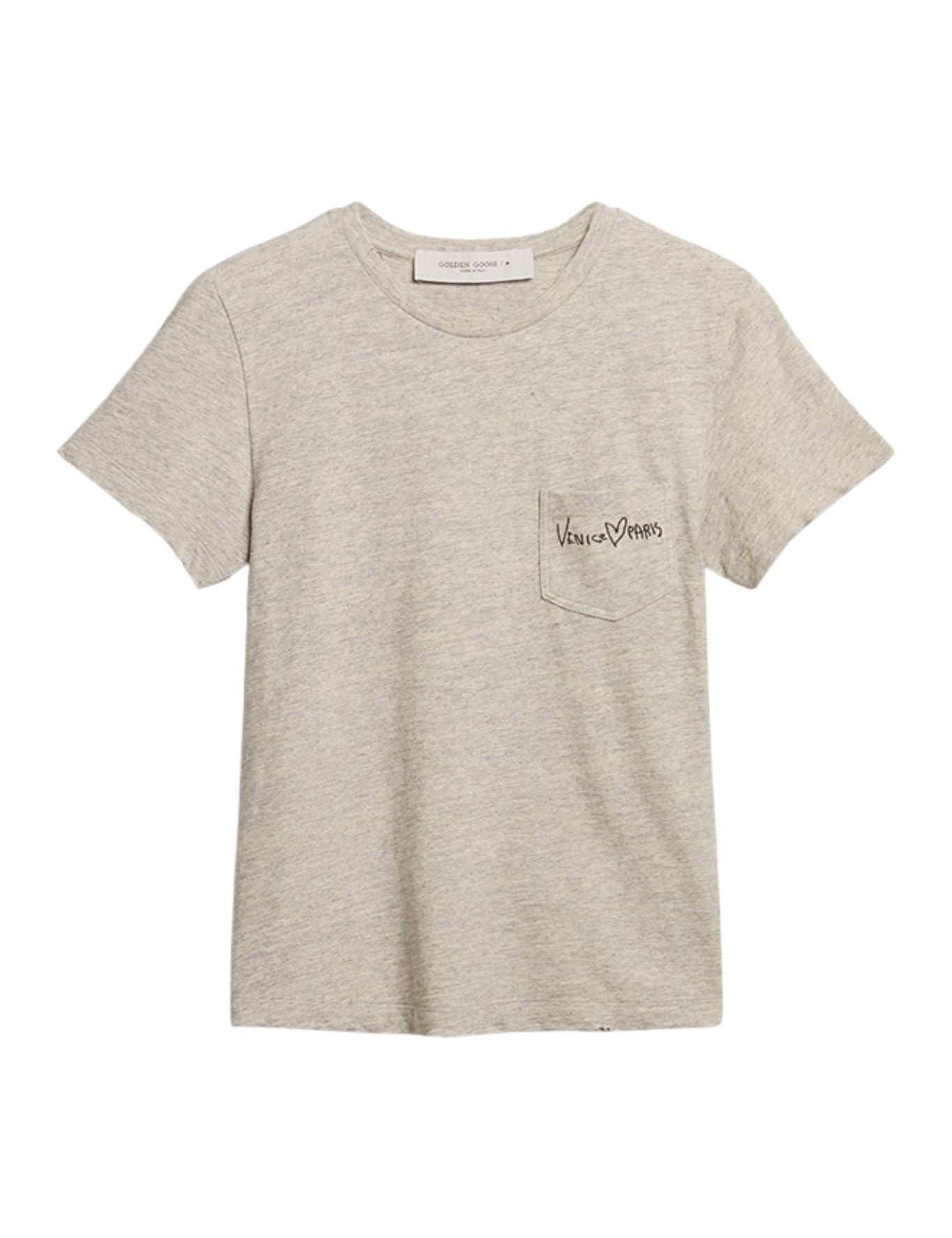 Golden Goose Venice/Paris Embroidered T-Shirt - Vermillion