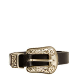 Golden Goose Washed Leather Belt - Vermillion