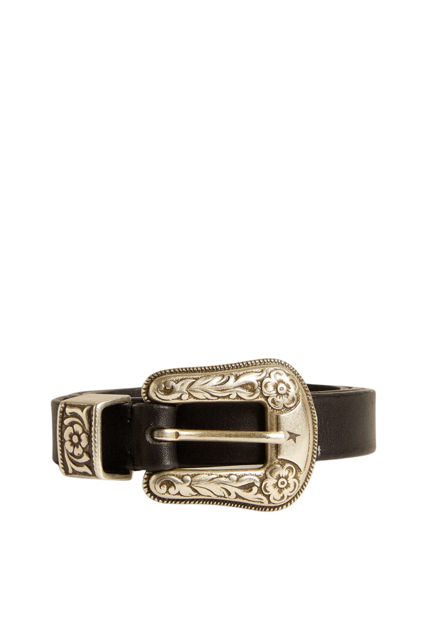 Golden Goose Washed Leather Belt - Vermillion