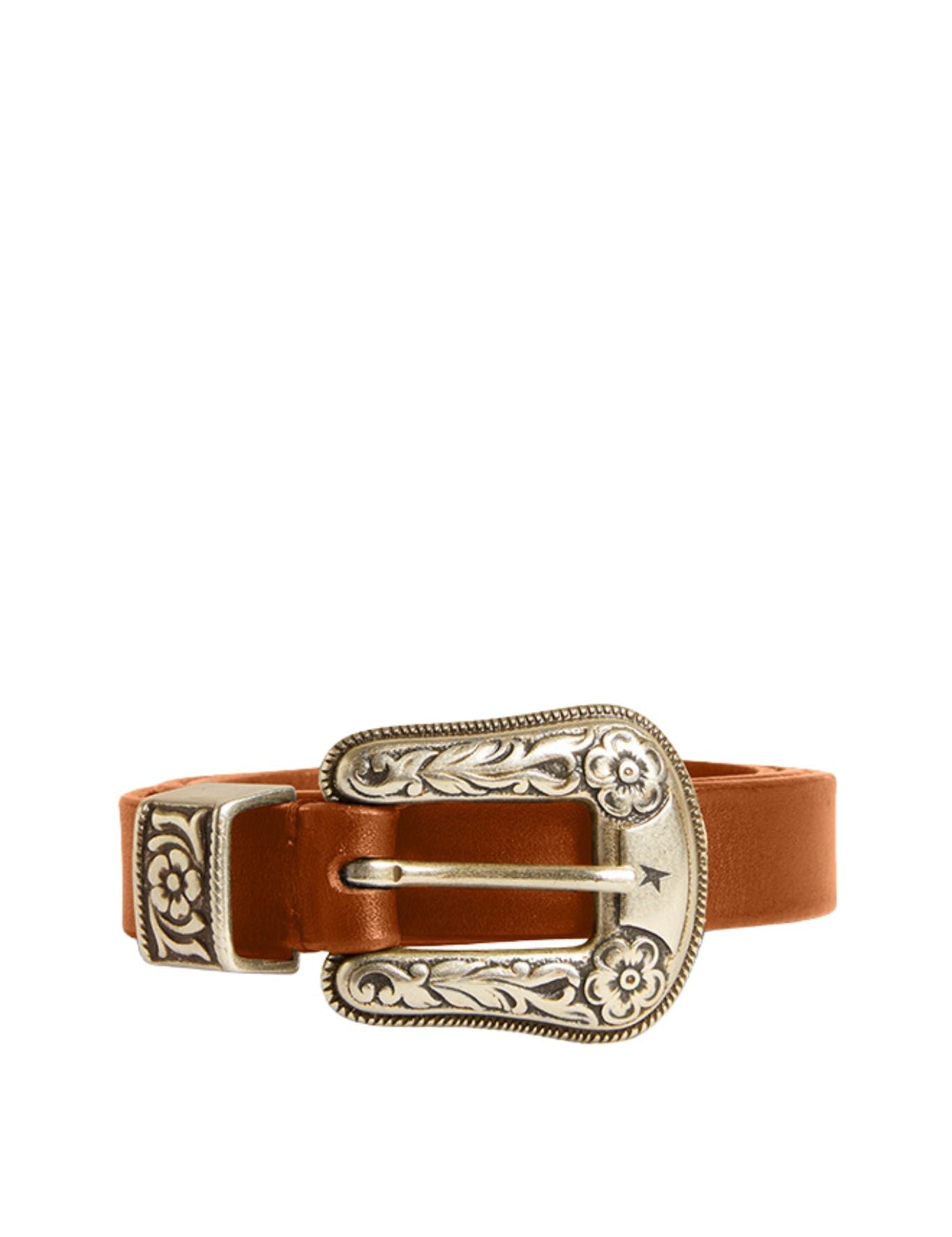 Golden Goose Washed Leather Belt - Vermillion