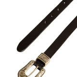 Golden Goose Washed Leather Belt - Vermillion