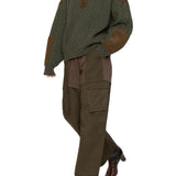 Sea Allen Cable Half Zip Double Layer Sweater
