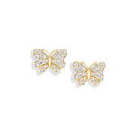Grace Winfrey Diamond Butterfly Studs - Vermillion