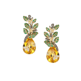 Grace Winfrey Honey Bee Citrine Drop Earrings - Vermillion