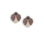 Grace Winfrey Lady Love Button Studs - Vermillion