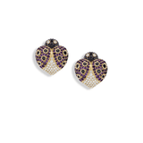 Grace Winfrey Lady Love Button Studs - Vermillion