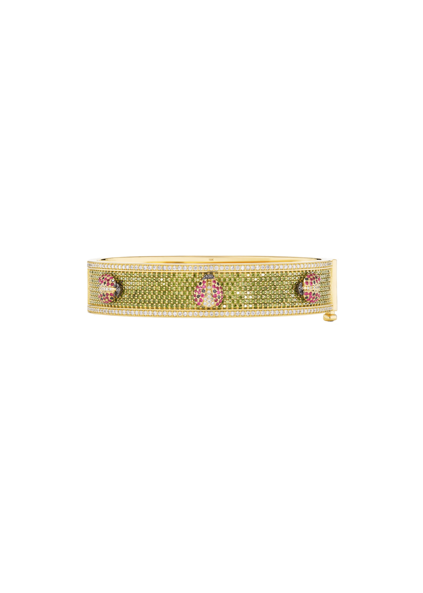 Grace Winfrey Pave Garden Bangle - Vermillion