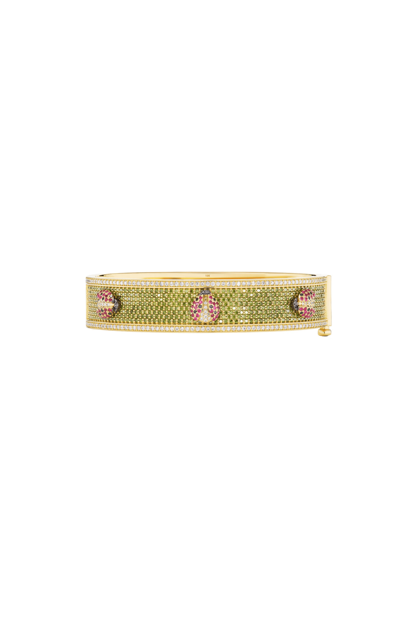 Grace Winfrey Pave Garden Bangle - Vermillion