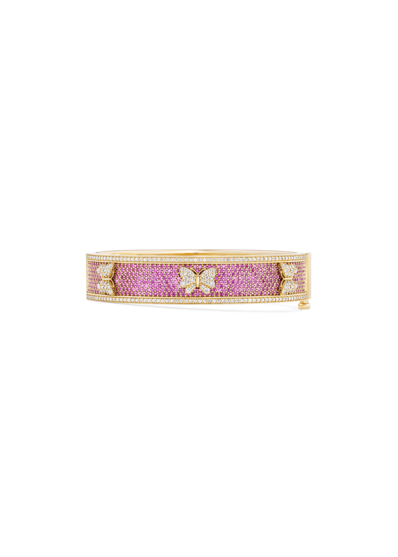 Grace Winfrey Pave Garden Bangle - Vermillion