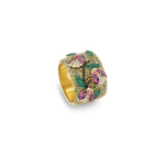 Grace Winfrey Pave Garden Cigar Band - Vermillion
