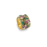 Grace Winfrey Pave Garden Cigar Band - Vermillion