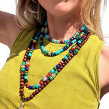 Grace Winfrey Santorini Beaded Necklace - Vermillion