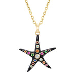 Grace Winfrey Small Starfish Pendant on 18" Chain - Vermillion
