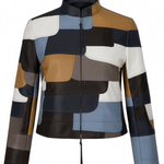 Grenn Pilot Valentina Patchwork Leather Jacket - Vermillion