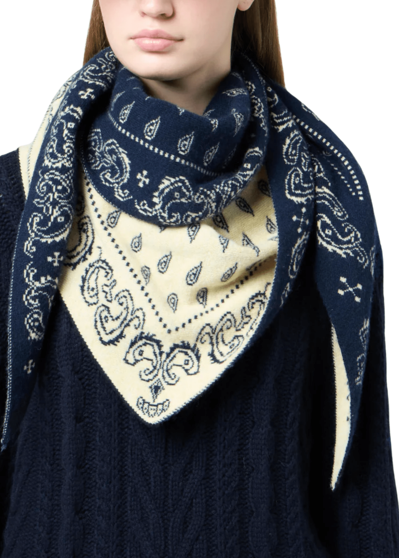 Guest in Residence Bandana Bowtie Scarf - Vermillion
